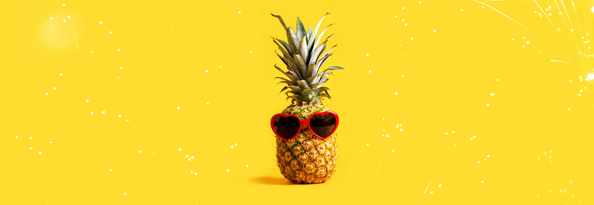 Pineapple with sunglasses