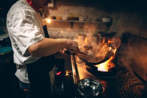 Cooking on an open flame