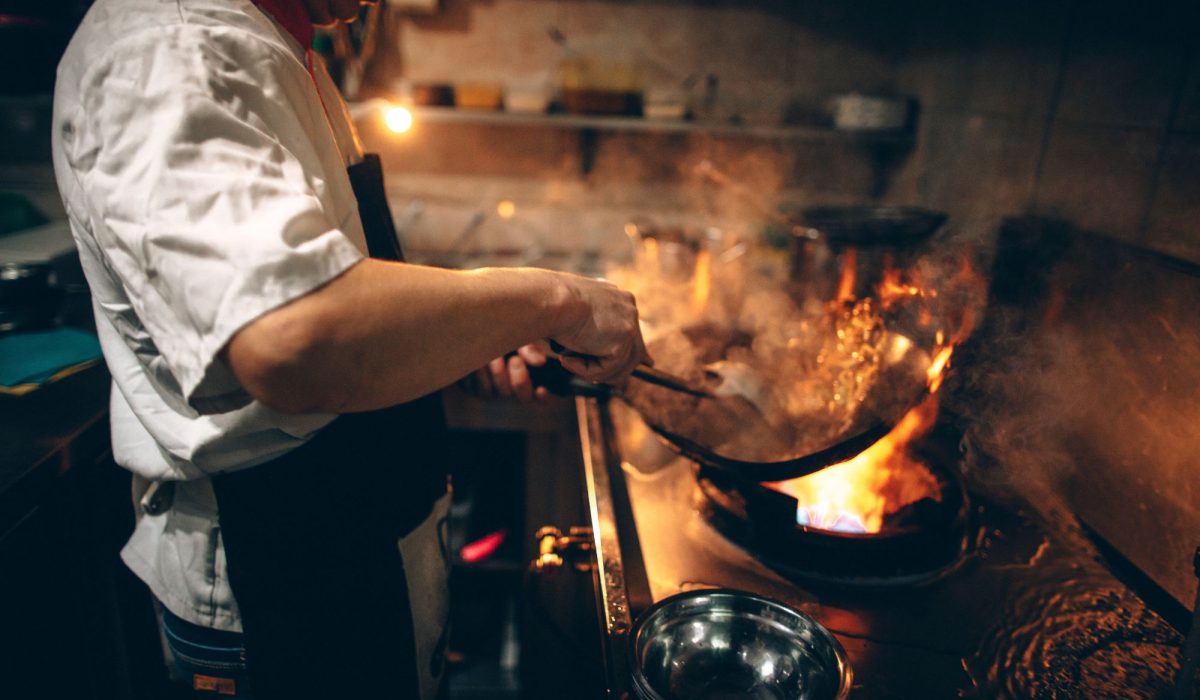 Cooking on an open flame